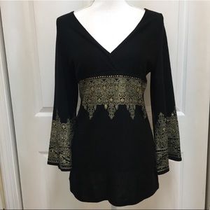 Body Central | Black Sweater w/ Gold Detail | Sz L